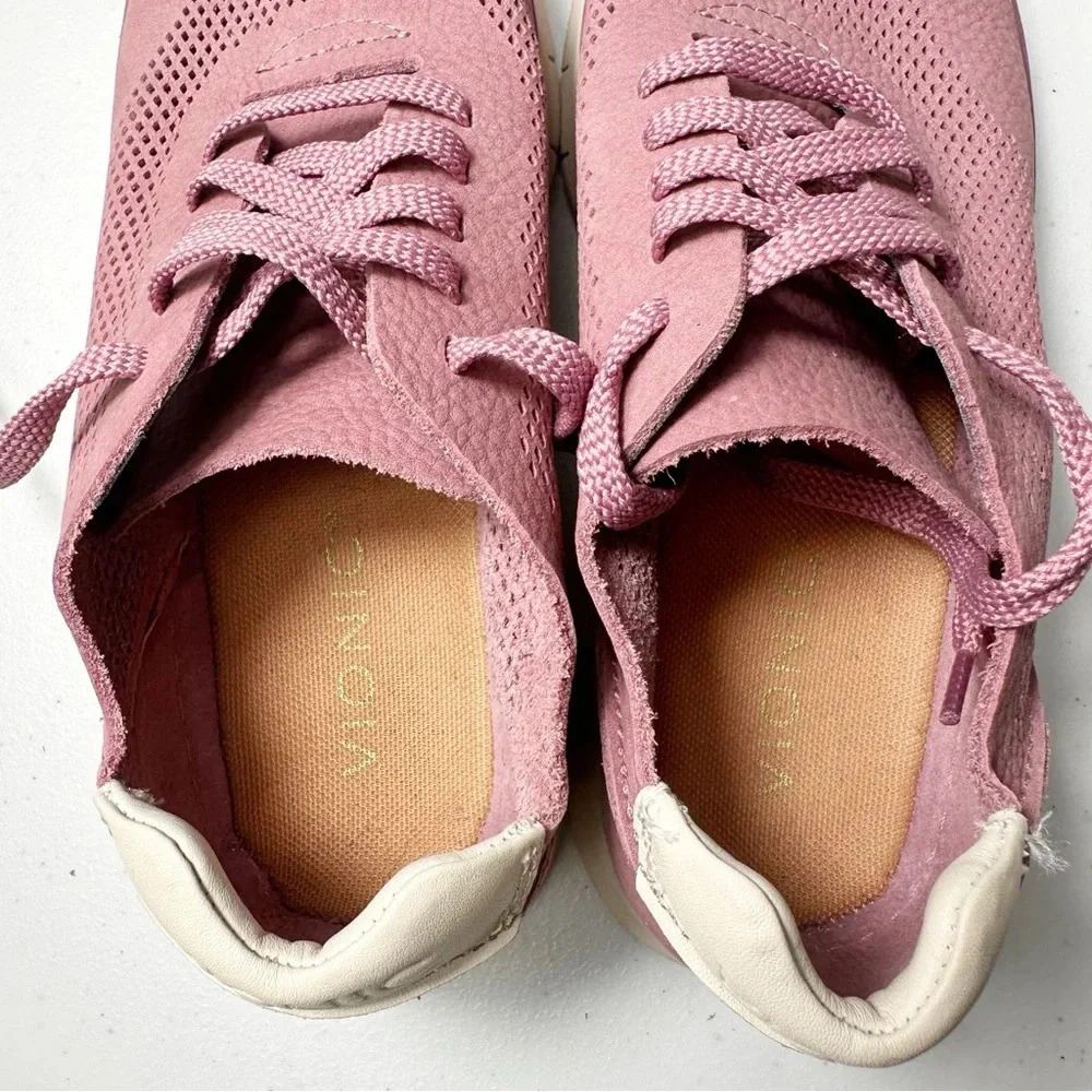 Vionic Fresh Joey Casual Lace Up Sneaker Shoes Mauve Pink Nubuck Size 6.5 Women - Picture 9 of 10